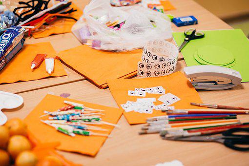 Creative Chaos on a Craft Table